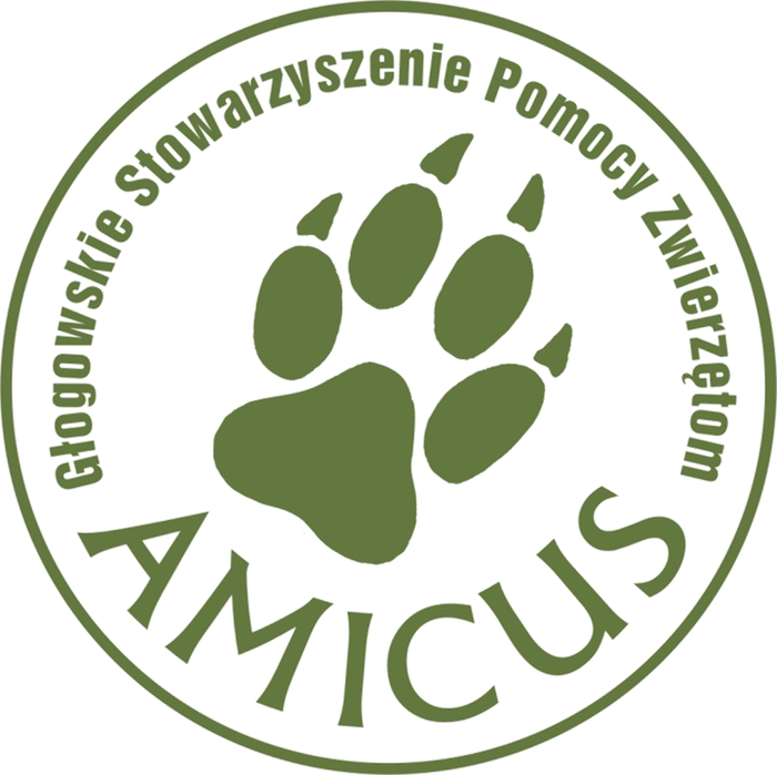Głogowskie Stowarzyszenie Pomocy Zwierzętom AMICUS - logotyp/zdjęcie