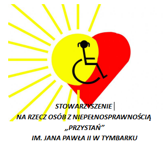 Stowarzyszenie na Rzecz Osób z Niepełnosprawnością "PRZYSTAŃ" im.Jana Pawła II w Tymbarku - logotyp/zdjęcie