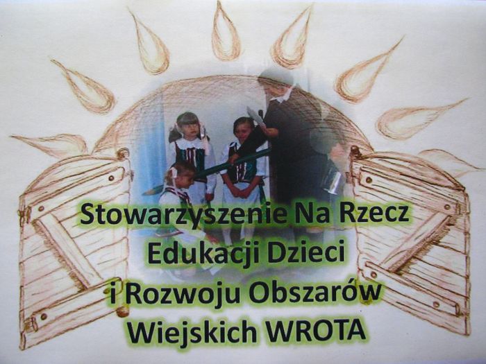 Stowarzyszenie Na Rzecz Edukacji Dzieci i Rozwoju Obszarów Wiejskich WROTA - logotyp/zdjęcie