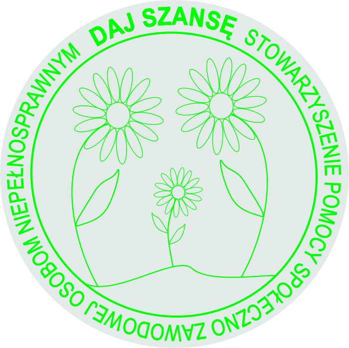 Stowarzyszenie Pomocy Społeczno - Zawodowej Osobom Niepełnosprawnym "Daj szansę" - logotyp/zdjęcie