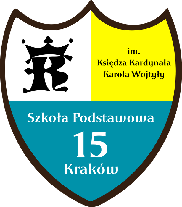 Szkoła Podstawowa z Oddziałami Integracyjnymi nr 15 im. Ks. Kard. Karola Wojtyły w Krakowie - logotyp/zdjęcie