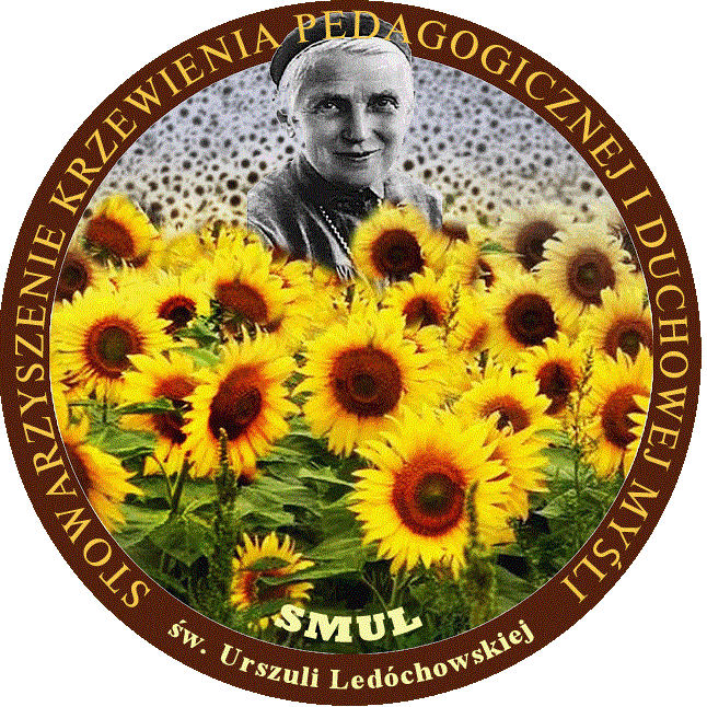 SMUL - Stowarzyszenie Krzewienia Pedagogicznej i Duchowej Myśli św. Urszuli - Szkoła Sióstr Urszulanek SJK w Pniewach - logotyp/zdjęcie