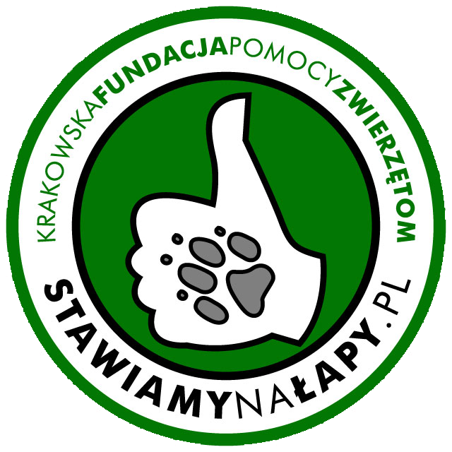 Krakowska Fundacja Pomocy Zwierzętom Stawiamy na Łapy - logotyp/zdjęcie