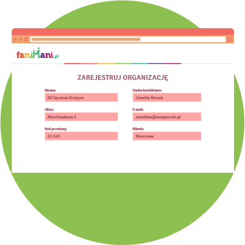 zarejestruj organizację